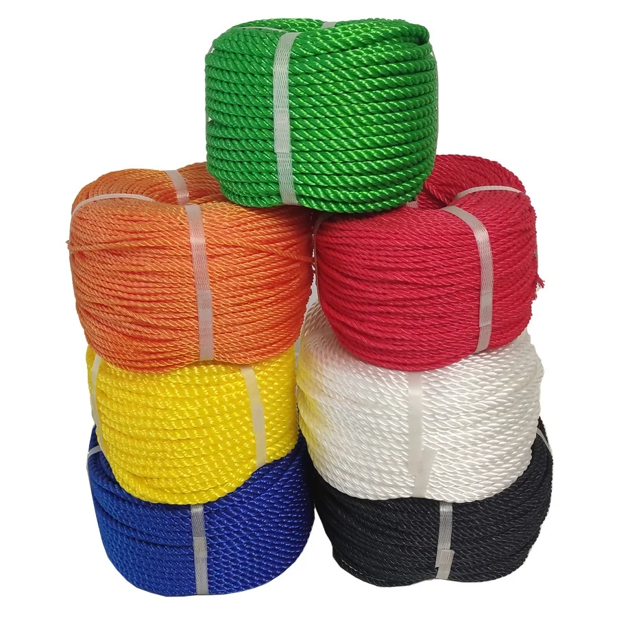 High Quality nylon rope 3mm  4mm 6mm 8mm 10mm 12mm 14mm 16mm 18mm 20mm pp and pe ropes