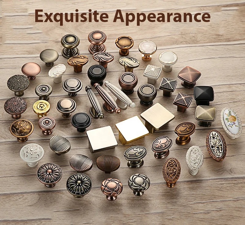 The Latest Customize Durable Using Various Furniture Handles Vintage Brass Color Lock Door Furniture Handle