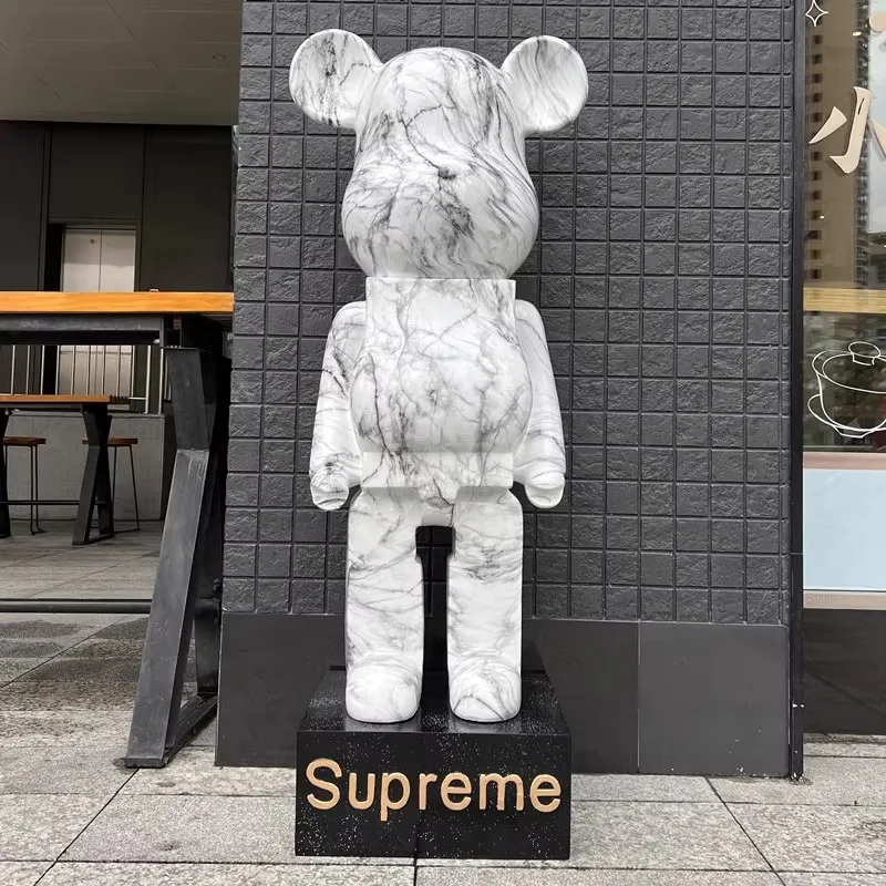 Marble violent bear light luxury network red floor giant decoration living room decoration Hotel lobby decoration natural marble