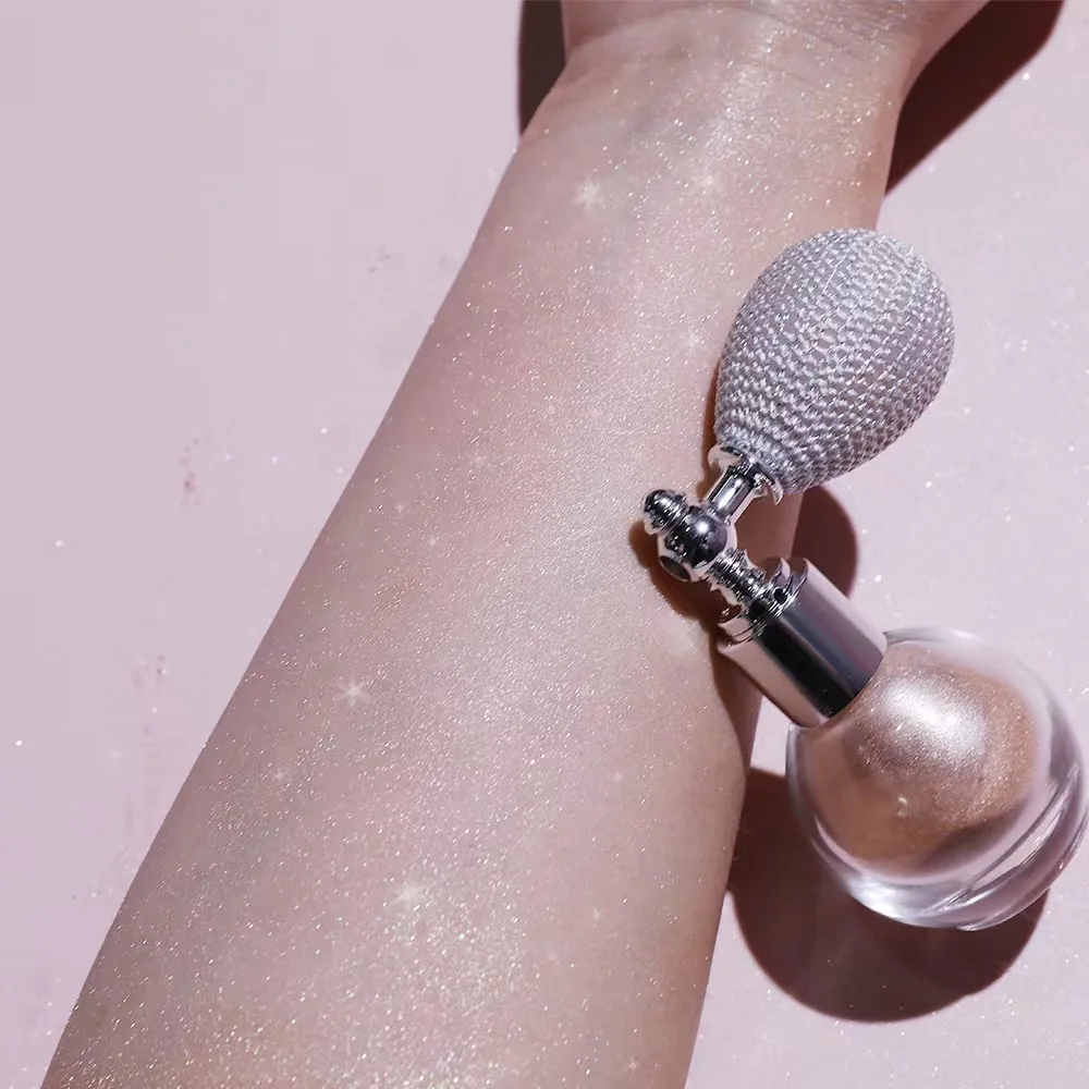 Shimmer Highlighter Makeup Powder Cosmetic Loose Powder Spray Highlighter Body Glitter Spray Private Label