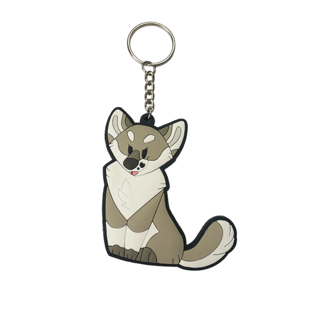New Design Ready To Ship Wholesale Custom Cheap Cute Dog Pvc Keychain