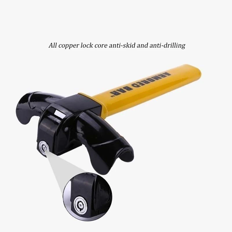 Hot Selling Durable T-Shaped Adjustable Steel Car Brake Lock Anti-Theft Vehicle Steering Wheel Lock for Cars