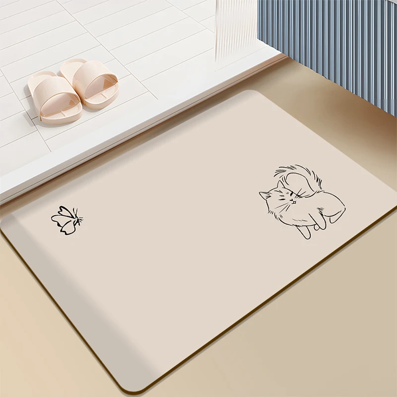 Widely popular Strong water absorption Shower pad  Carving Flowers Bathroom Bath  carpet