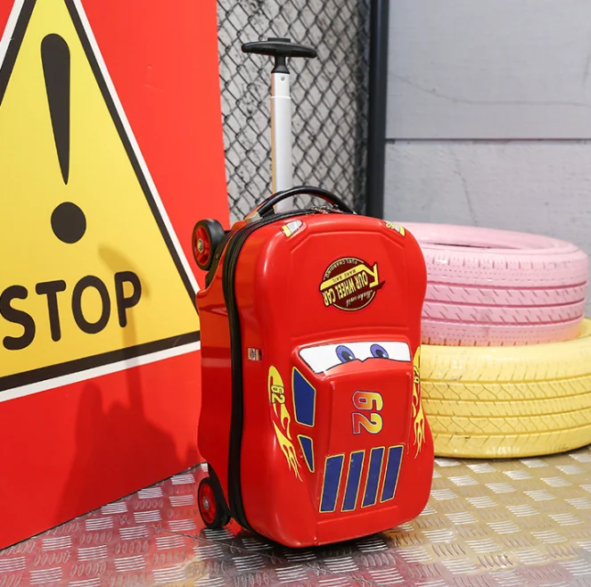 3D Kids Suitcase Car Travel Luggage Children Travel Trolley luggage for boys wheeled suitcase Rolling luggage suitcase