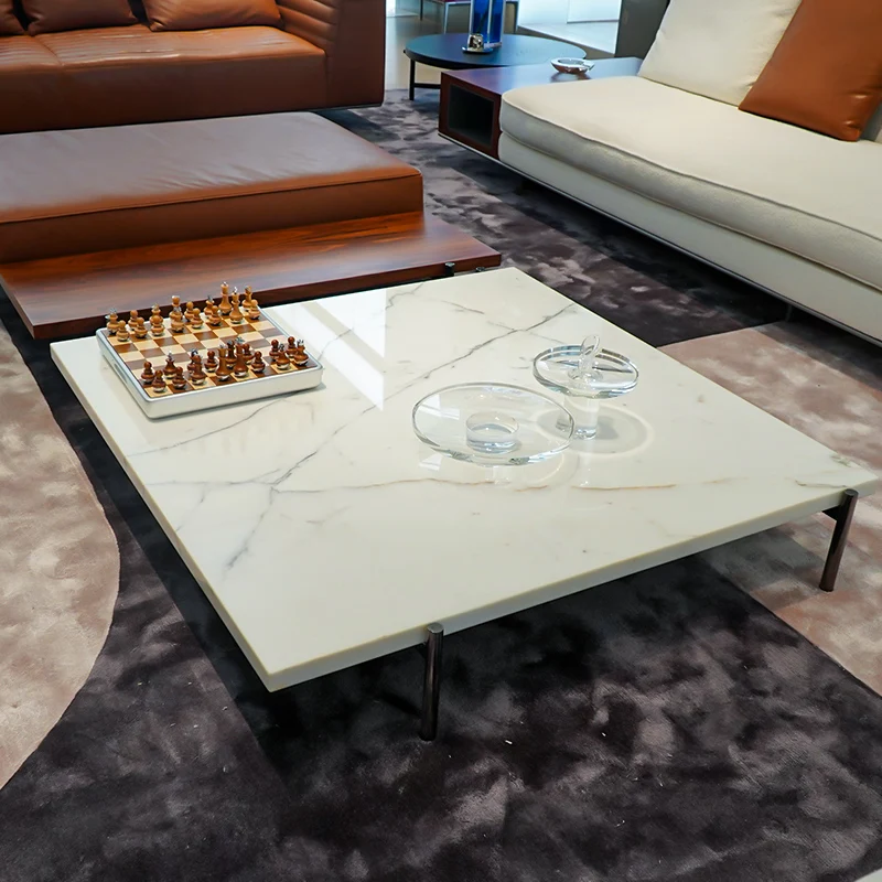 Modenfili for living room luxury marble wooden multifunctional center set contemporary Coffee Table