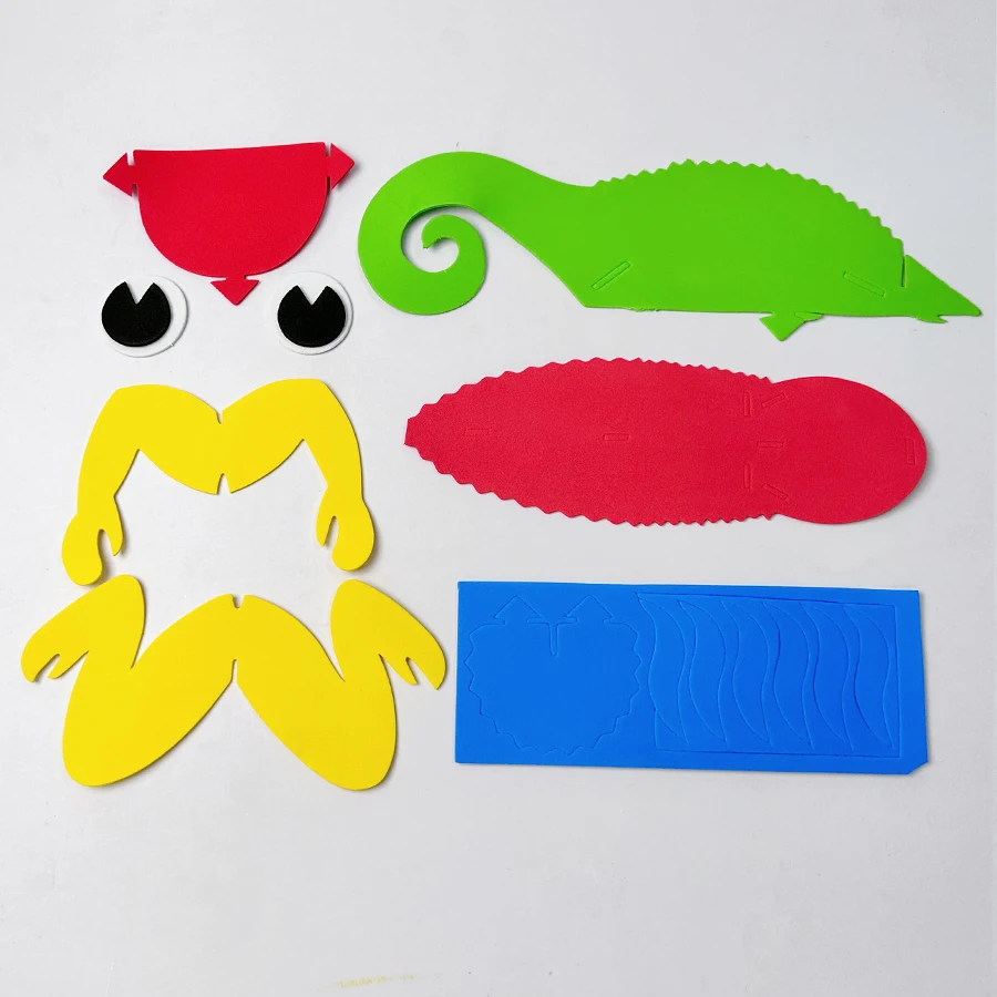 Unleash Creativity with Wholesale DIY Craft Kits for Kids 4 kinds EVA foam animals