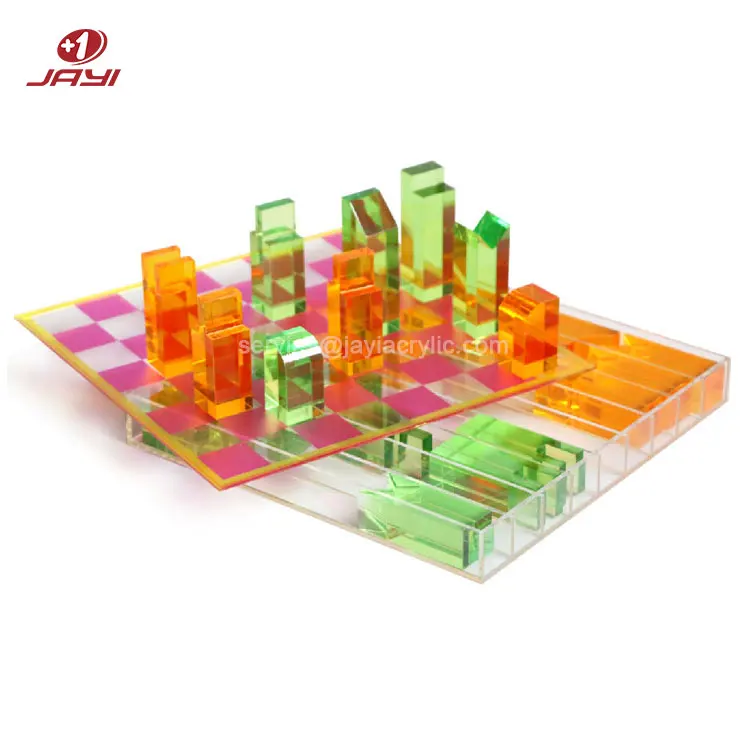  JAYI Custom High-end Clear Crystal Acrylic Backgammon Lucite набор шахматных