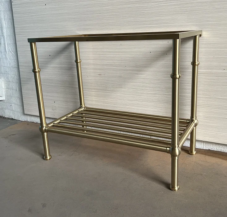 Popular In wall installation brass black water taps bathroom faucet widespread basin faucet satin brass washstand gold matte leg