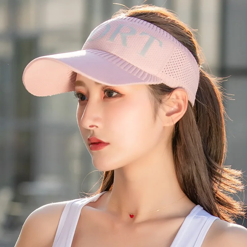 Wholesale Summer SPORT Sun protection empty top hat UV protection visor Outdoor sports breathable baseball sun hat