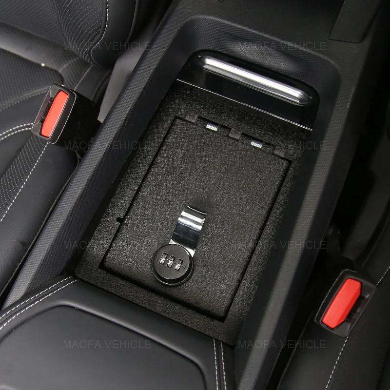 2021 2022 Car interior parts Center Console Armrest Storage Box Car Armrest Box with Password Lock For Ford Mach-e