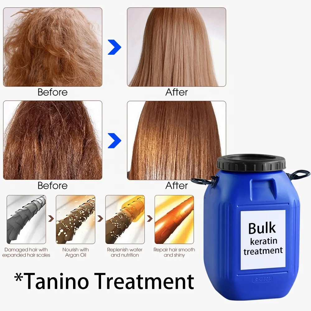 Private Label Bulk Tanino Keratin Treatment for Hair Smoothing Treatment Damaged Hair Brazilian Nano Keratin Straightening Cream
