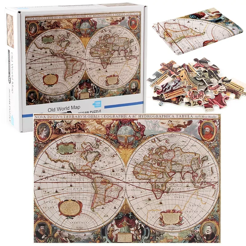 cheap super quality personalised world map 1000 pieces online hard jigsaw puzzles for sale