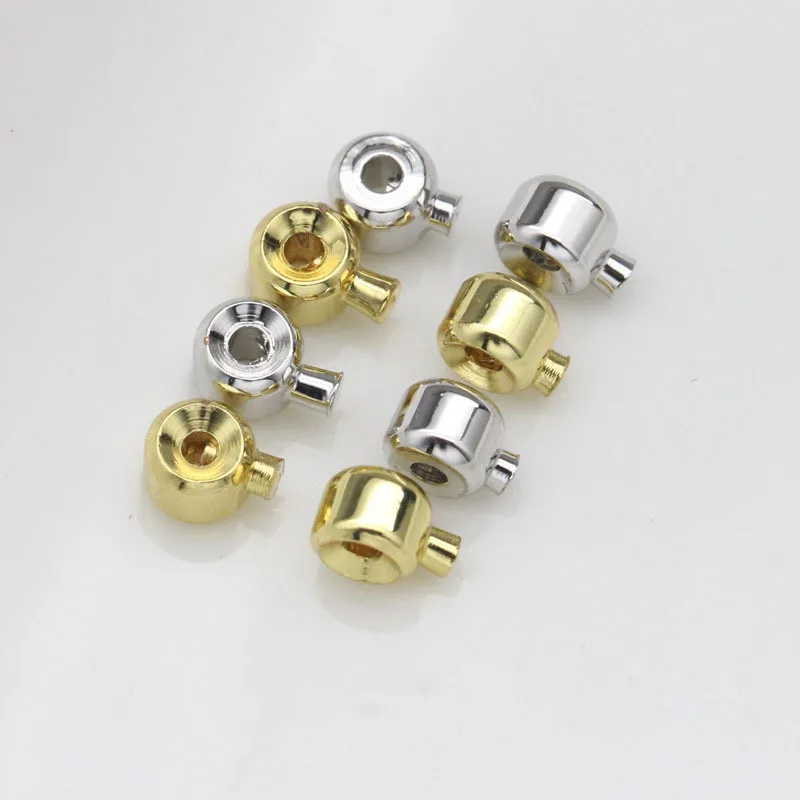 Sterling silver s925 Sterling silver 14k gold finishing clip buckle diy pearl material steel wire positioning buckle buckle