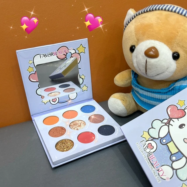 Wholesale High Quality Hello kit mini 9 color Eye shadow Palette nude beauty Makeup vegan Palette Glitter Powder cosmetics set