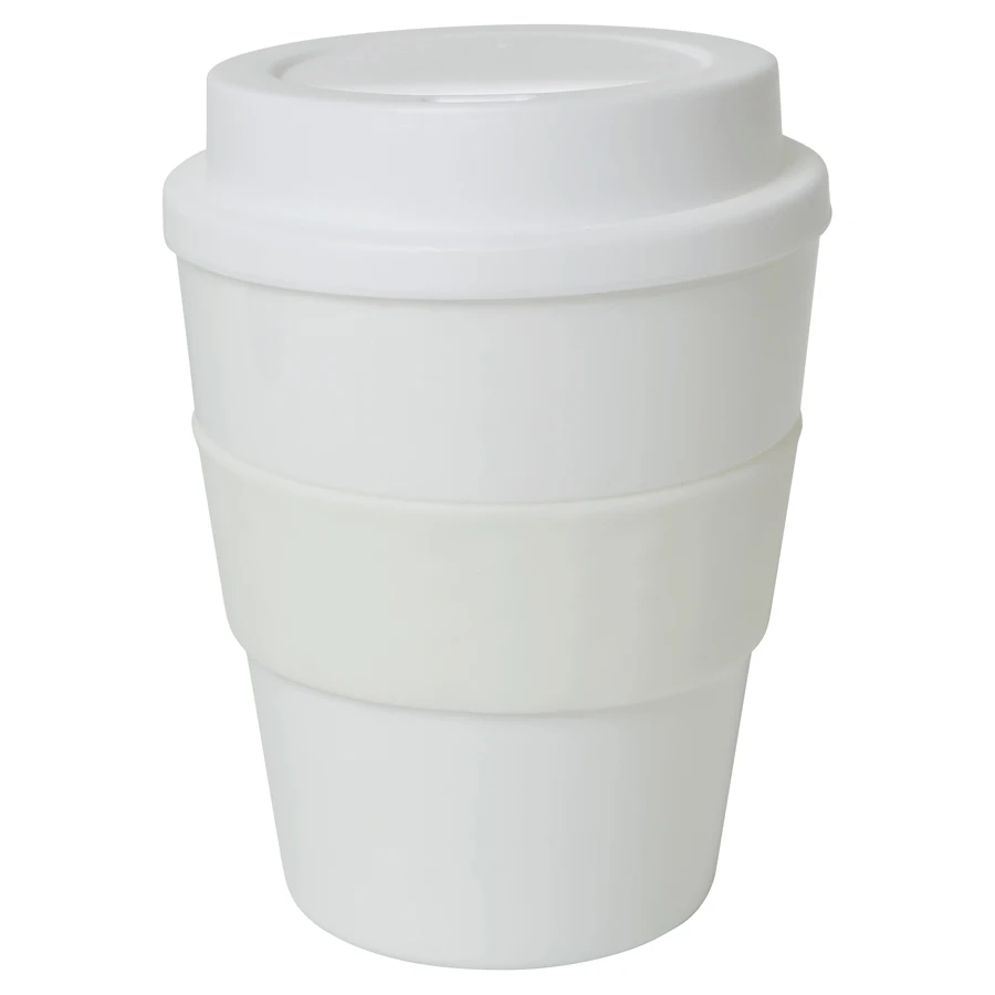 400ML BPA Free food safety plastic drink cups popular pp coffee cup with silicone lid