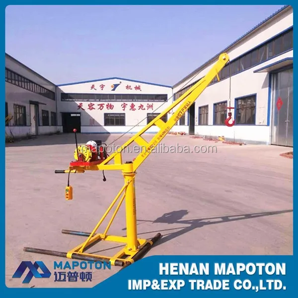 Mini 360 Degree Rotating Lifting Construction Material Hoist Truck Small Mini Crane For Construction Material