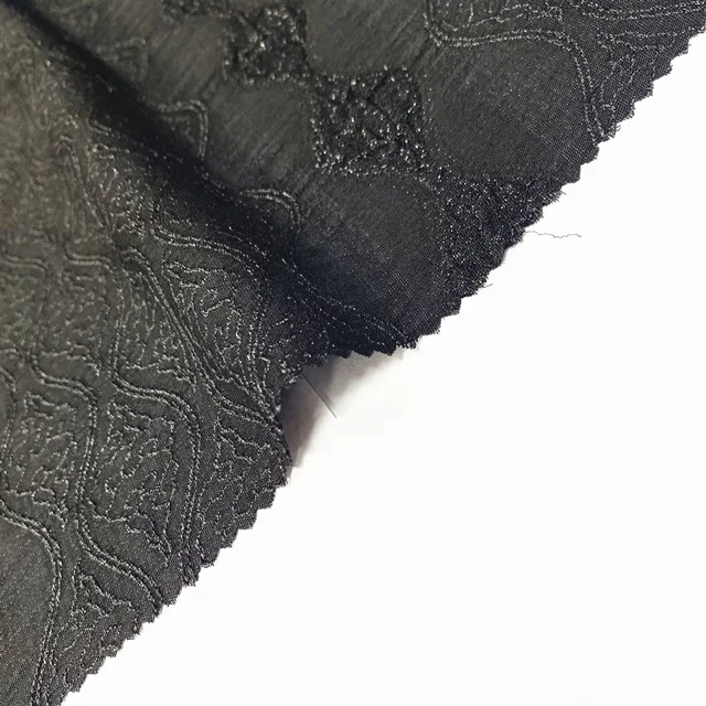 ABAYA FABRIC MANUFACTURER SUPPLY New Variety of Polyester Jacquard Women Korean Black Abaya Fabric for Fashion Dress