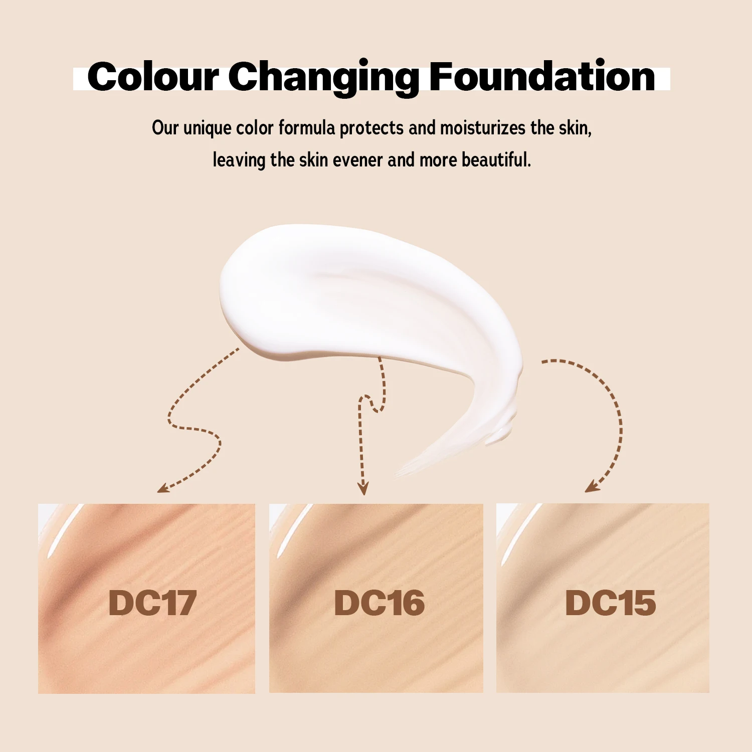 Violahouse Foundation Makeup Weightless Long Lasting Concealer Brighten Skin Tone Correction Color Changing Liquid Foundation