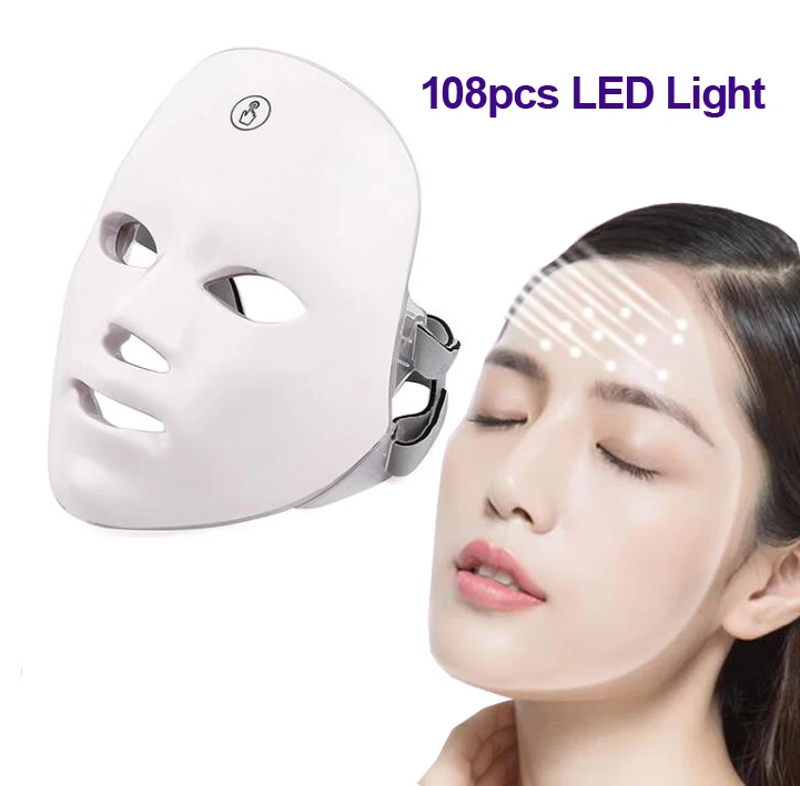7 Colors Photon Light Therapy Facial And Neck Mask Korean Led Photodynamic Beauty Treatment Anti Aging And Skin Rejuvenating