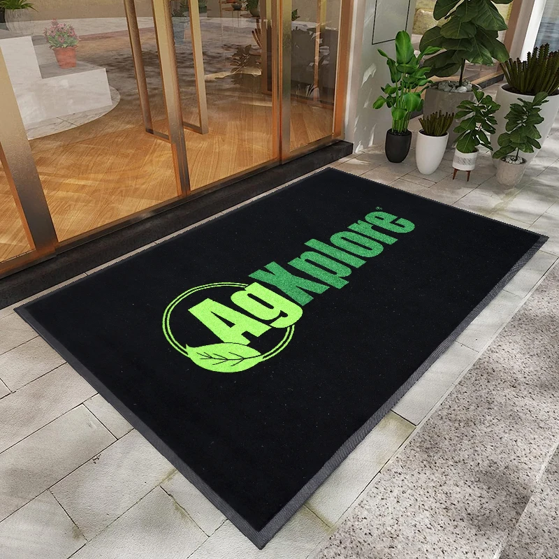 Heavy Duty custom pvc door mats with logo Nitrile Rubber car mats logo with Cleats 3d Floor Mats for Home