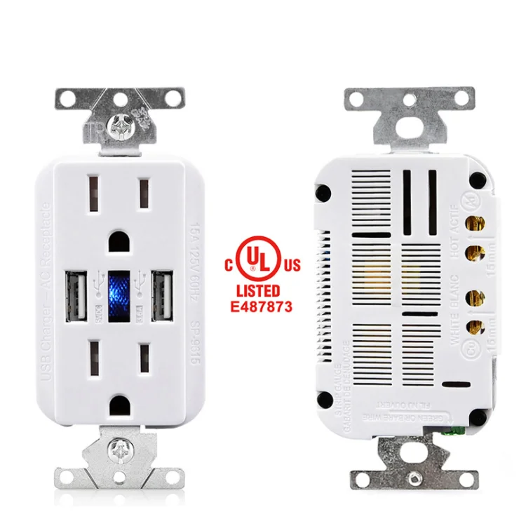 White 2-gang TV F Keystone Jacket Power Outlet Coaxial Usb Wall Plate,face Plates Faceplate CN;ZHE Motion JBFP27 CE ROHS ISO9001