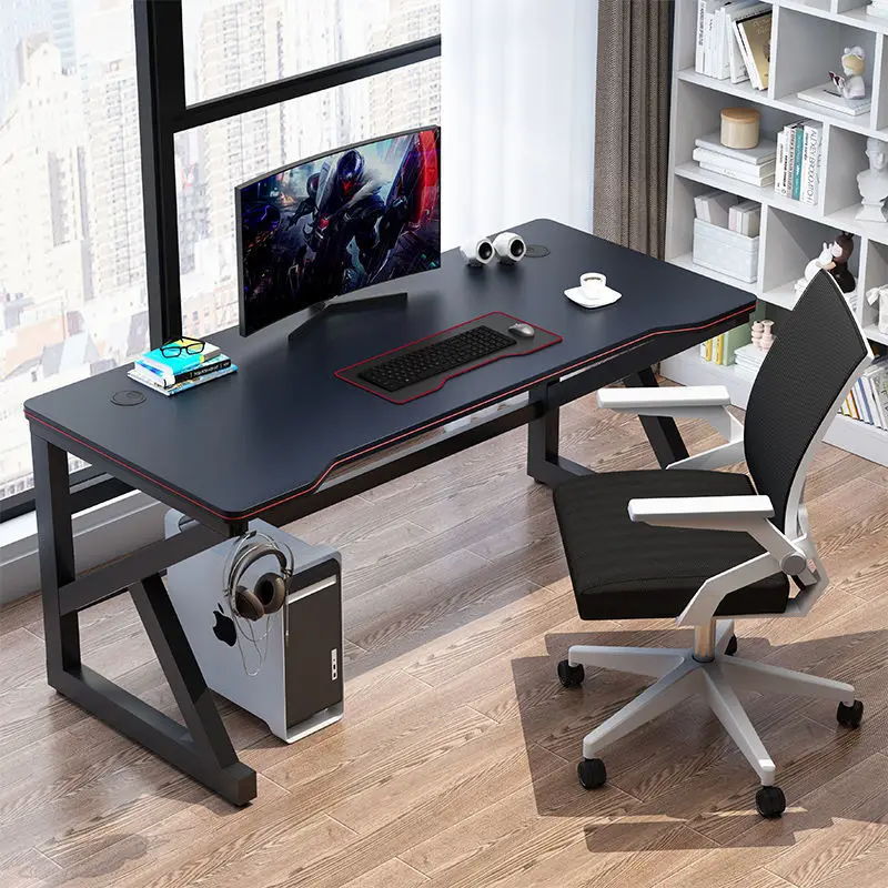 gamer desk Home Office Wholesale Table computer game Z-Shaped leg Computer Desk With LED light  Gaming Desk