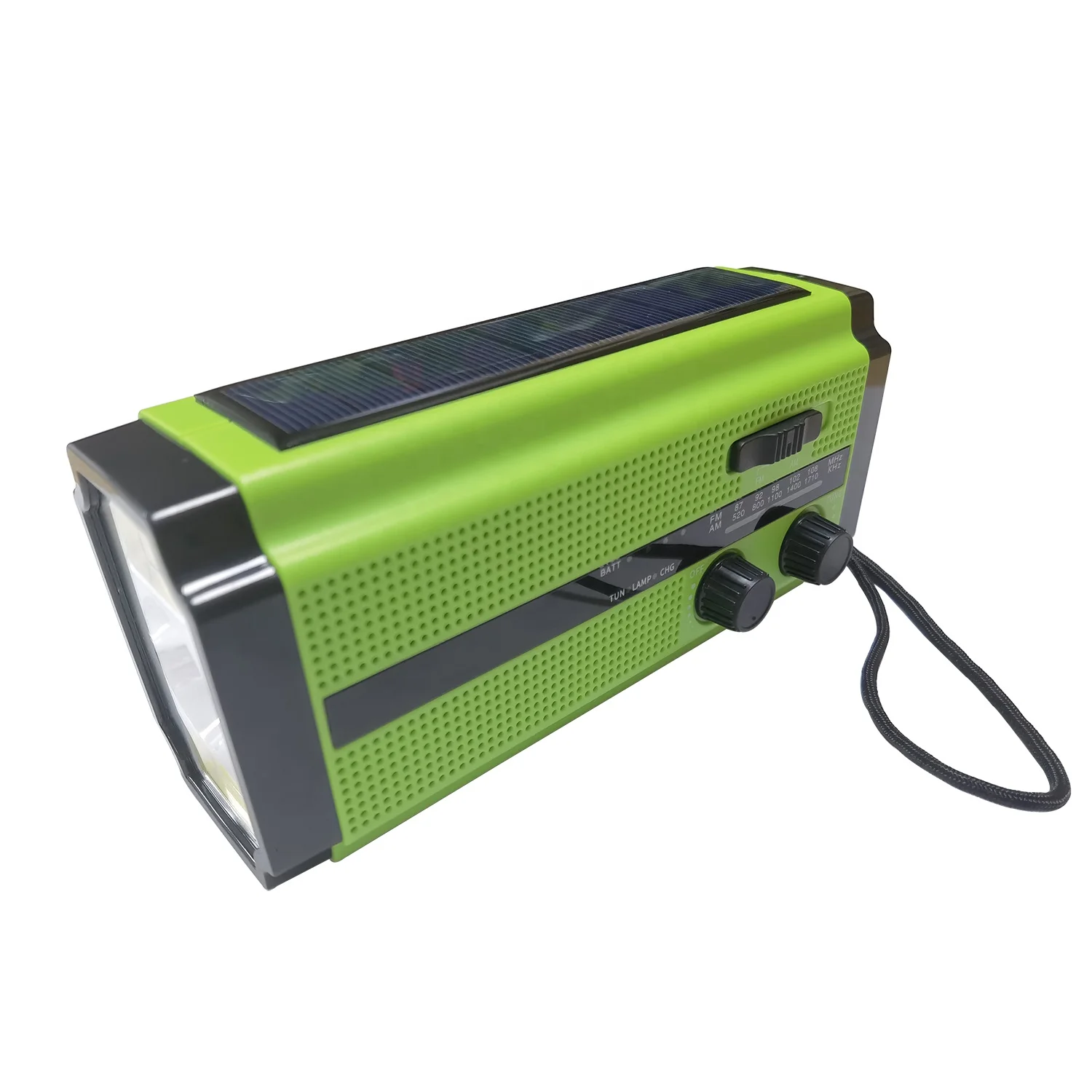 Multi-function 5000mAh Emergency Weather Radio Am Fm Solar Survival Radio Flashlight Hand Crank Portable Radio
