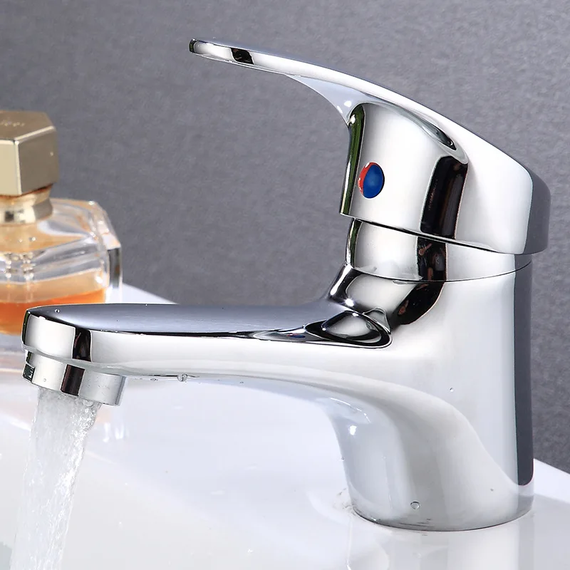 stainless steel chrome bathroom brass wash hot and cold basin faucet mixer