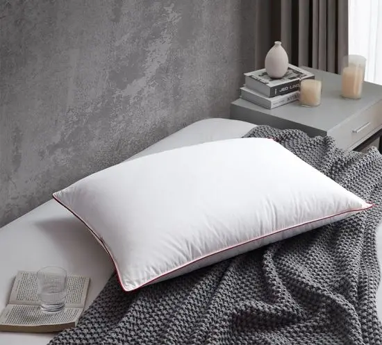 Wholesale Soft and Supportive Cotton Three Layer Duck Down Feather Pillow For Sleeping