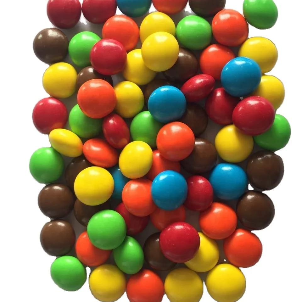 Chinese manufactured 10 colors blends button chocolate sweet chocolate bean for sale
