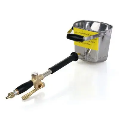 DAQI Stucco Sprayer Wall Plaster Sprayer Cement Mortar Spray Gun Hopper Tool,with Compressor Connection kit 4 Jet Pneumatic