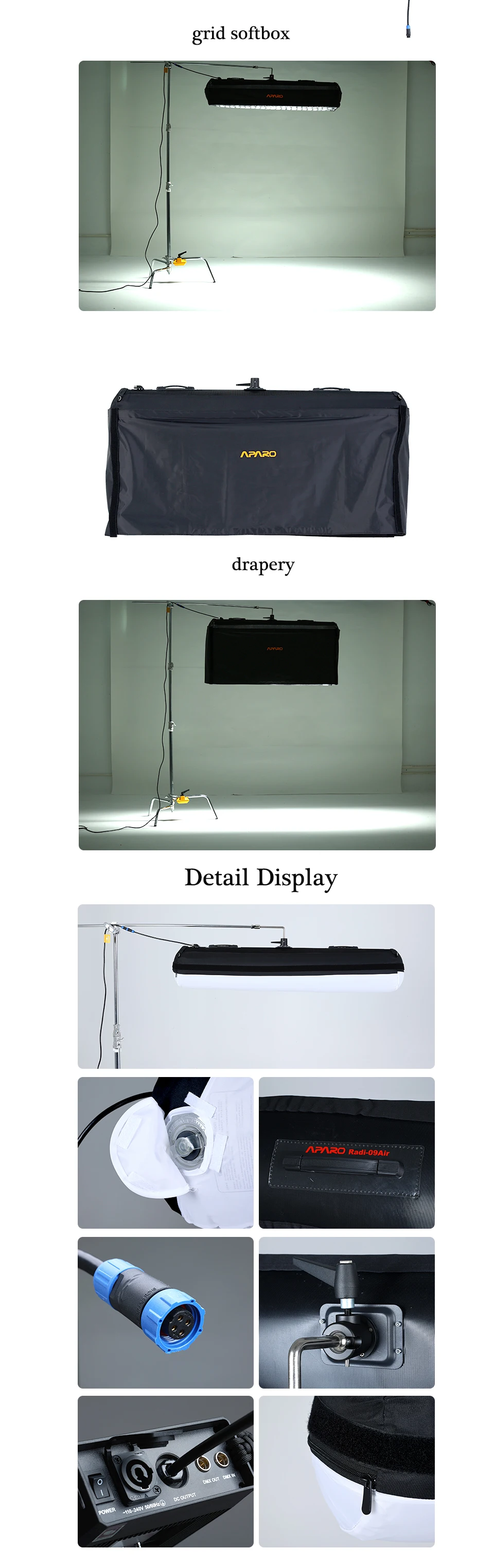 Falcon Eyes APARO Radi-09Air 150W Двухцветная светодиодная подсветка раздвижной держатель для фотографий надувные огни 9 сцены эффекты заполняющий свет видео