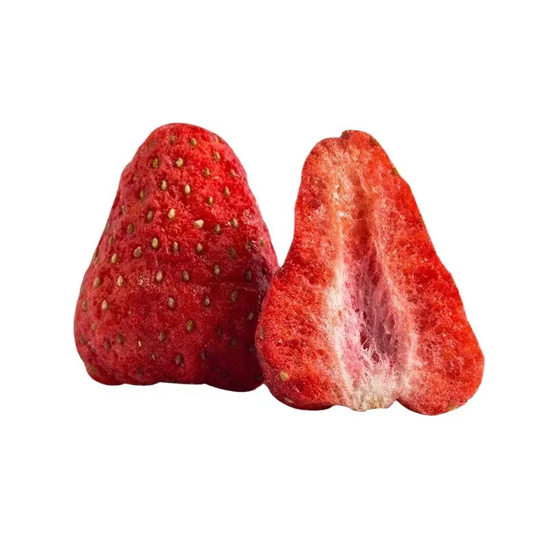 Organic Whole Sun-Dried Strawberries Healthy Bulk Snacks Sweet Sour Taste GMO-Free Candied Fruit Natural Vacuum Pack