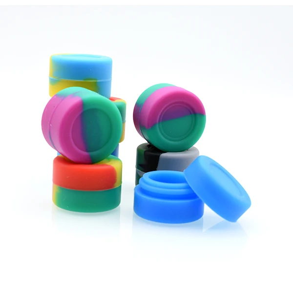 High Quality Reusable 7ml 22ml 11ml 2ml 3ml 5ml White Black Transparent Clear Silicone Container Wax Oil Storage Jars