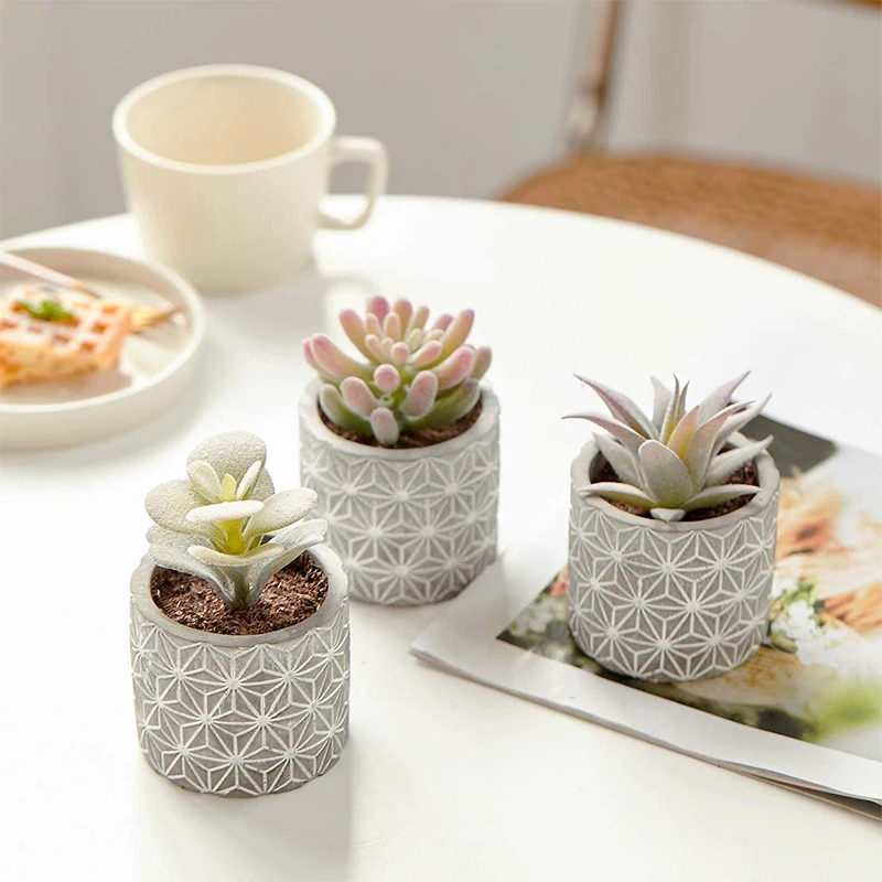 Primaison стекались Искусственные суккуленты небольших растений с декоративный искусственный пластмассовое растение для дома и прогулок; Модные тапочки для дома