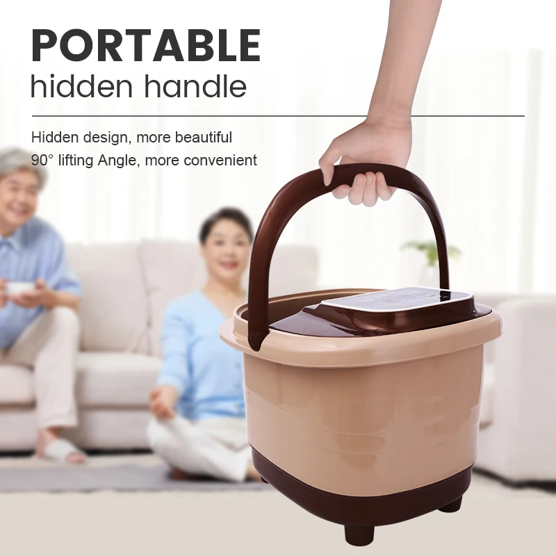 Health Care Portable Shiatsu Pedicure Light Relaxing Multifunction Foot Spa Bath Massage Machine with Heat