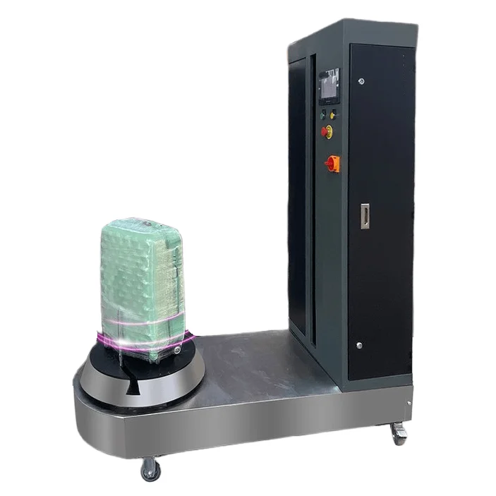 GT-1200L Automatic Airport Luggage Baggage Sucitcase Stretch Wrapping Machine, Stretch film Wrapper