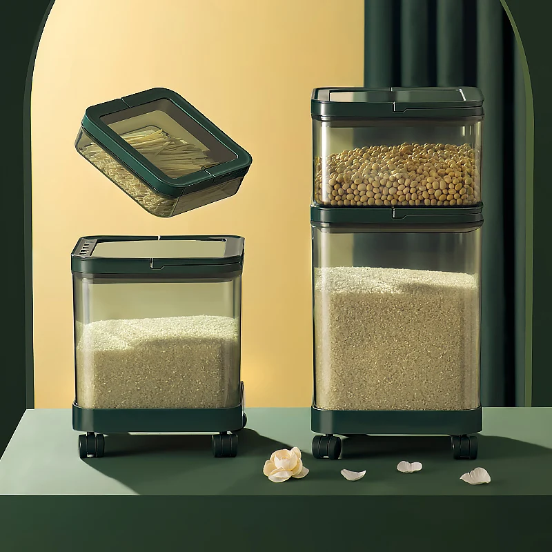 Pet 2L clear storage containers grain storage box rice dispenser storage box grain rice dispenser