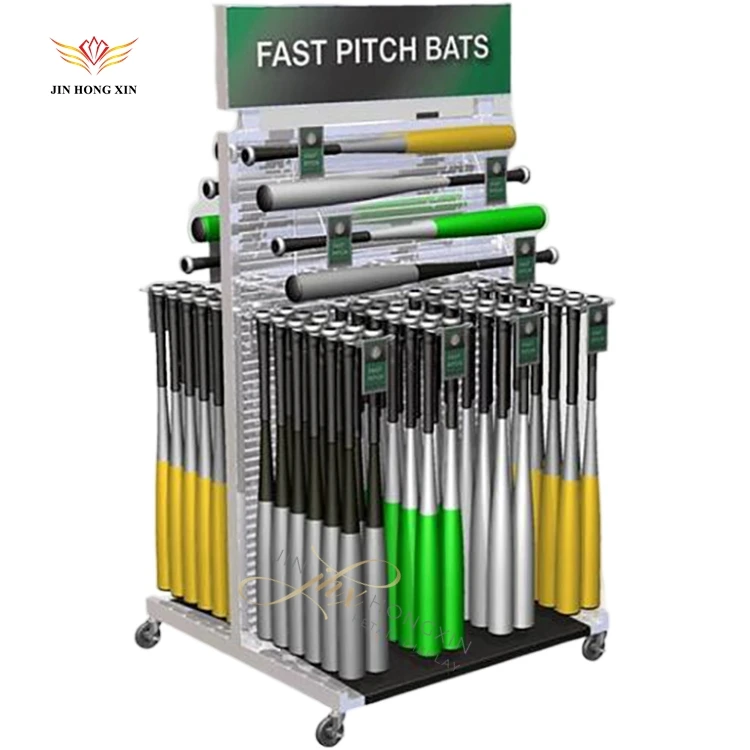 Metal Softball Bat Rack 14 Slots Fence Home Wall Mounted Shelf Outdoor Sports Equip Slugger Baseball Softball Bats Display Rack