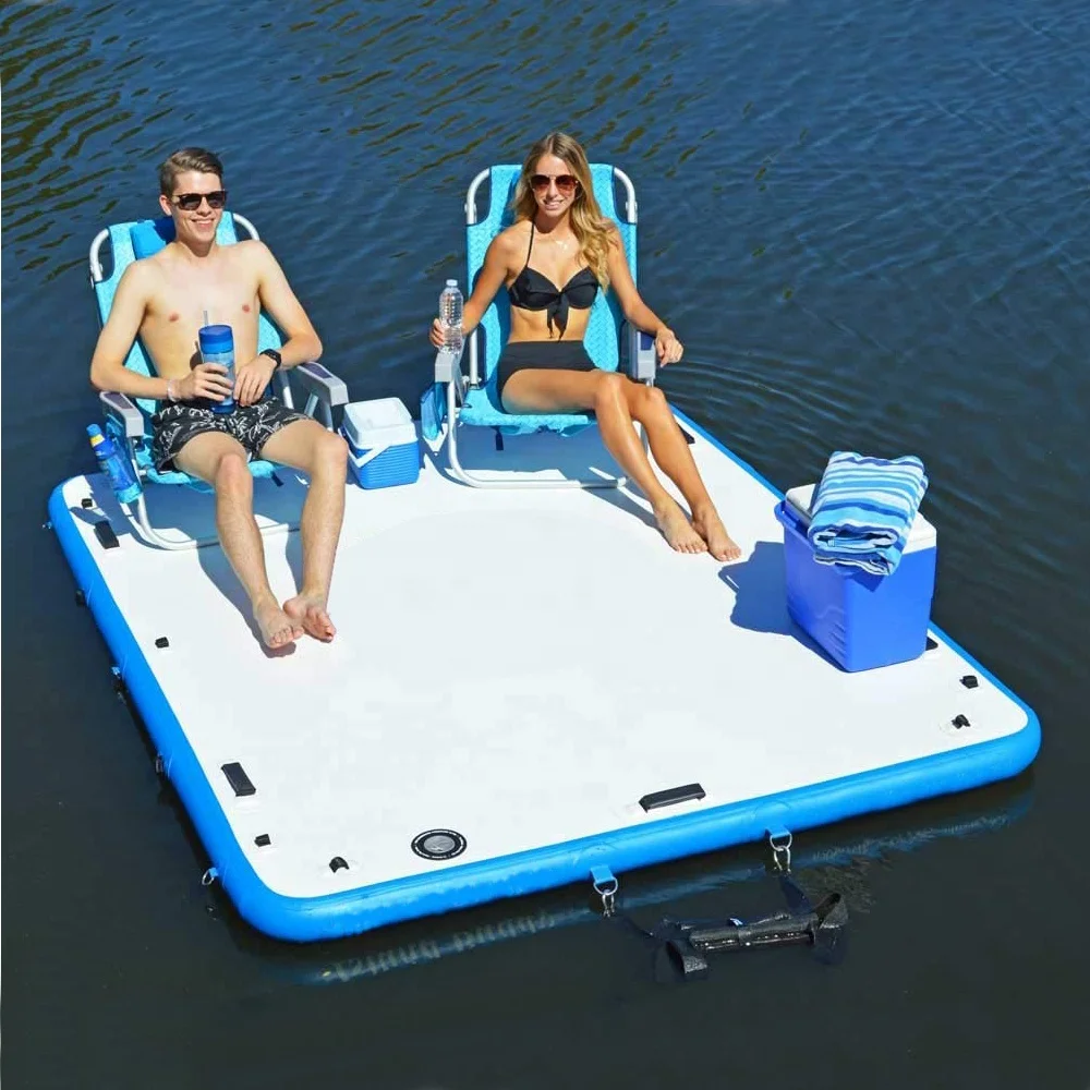 Cheap Price Drop Stitch Inflatable Water Floating Platform Inflatable Docks Inflatable Raft Water Pad Air Floating Islands Mat