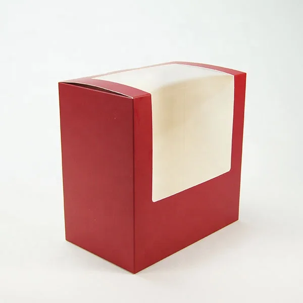 Wholesale Custom Logo Red Baseball Cap Hat Snapcap Paper Box Paper Packaging For Snapcap Gift Boxes With Clear Window