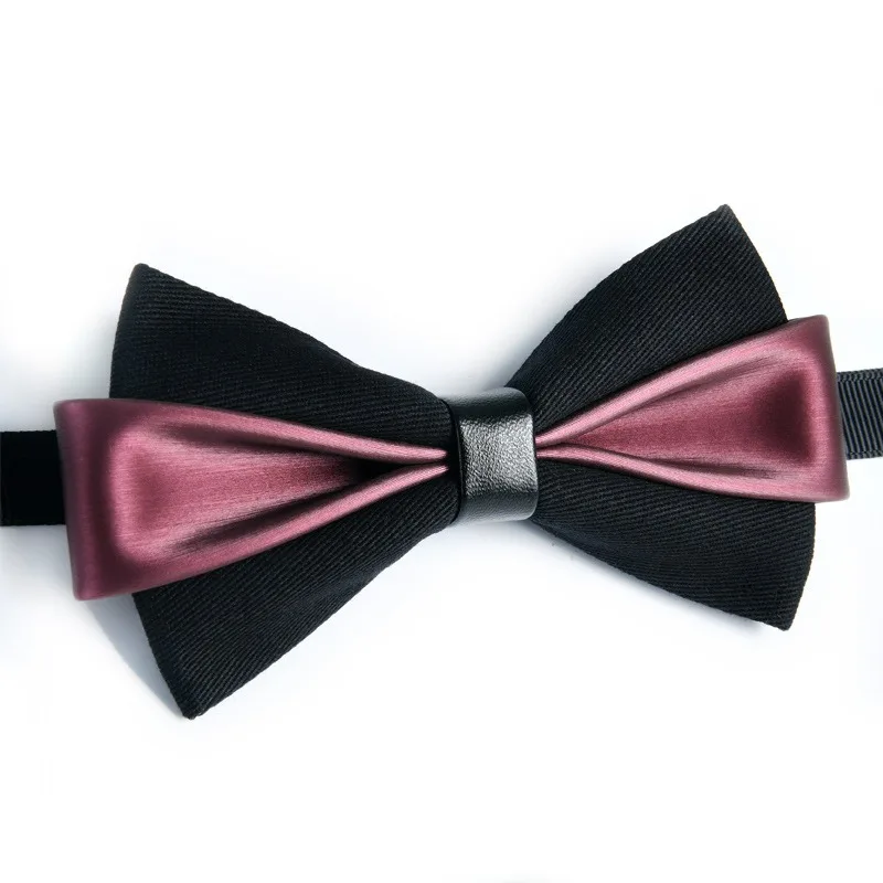 Monochrome Leather Cravats with Fine Workmanship for Wedding Parties and Hosts