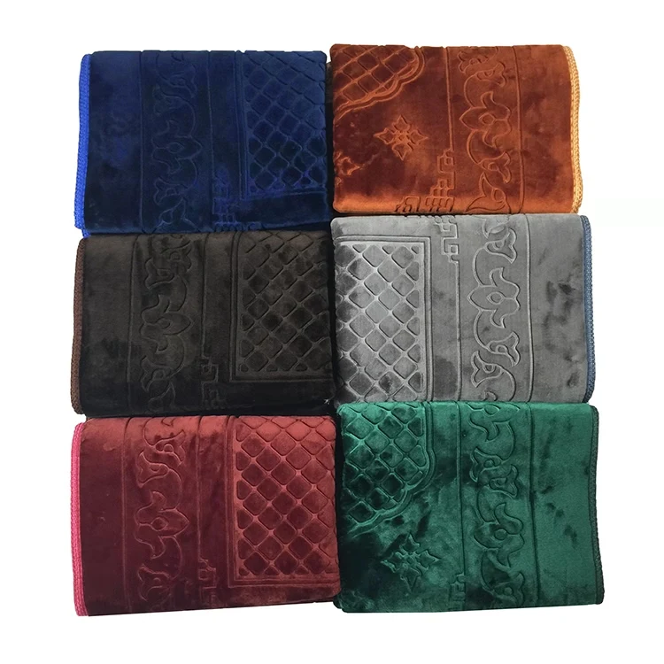 Customized Turkish Pakistan Islam Worship Carpet Muslim Mosque Masjid Embroidered Prayer Mat