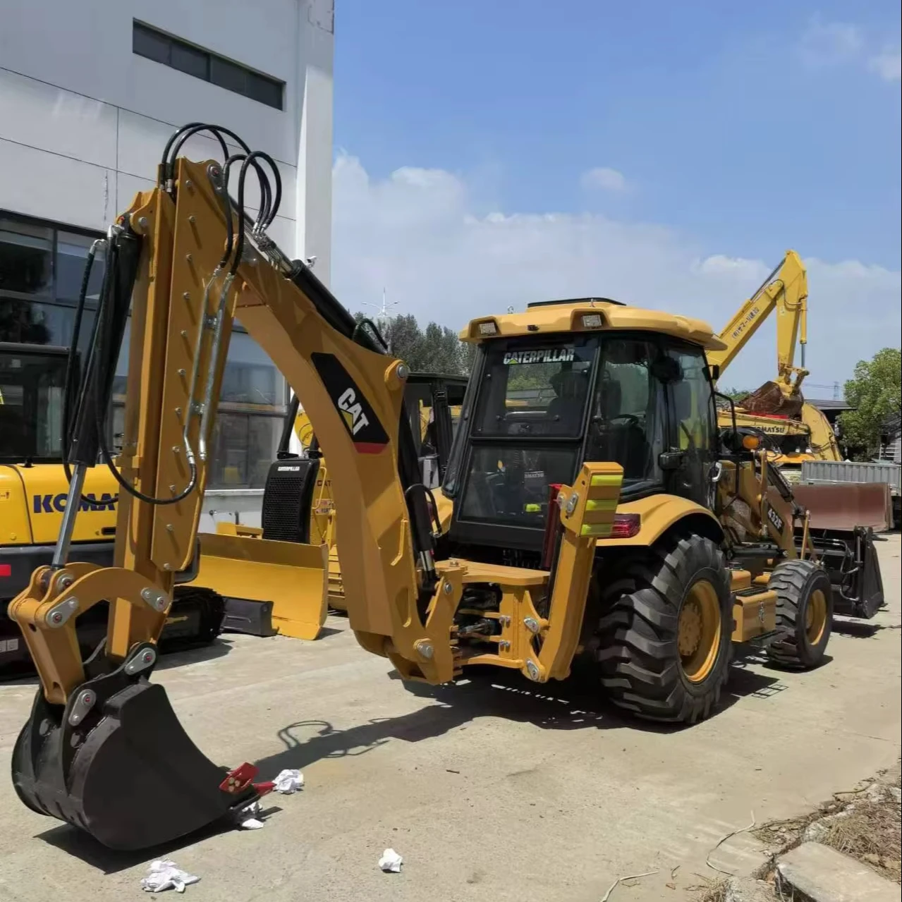 New Caterpillar 432F2 432F 420F 416F 416F2 420F2 loader with extension arm CAT 432f2 4*4 side shift backhoe loader price low