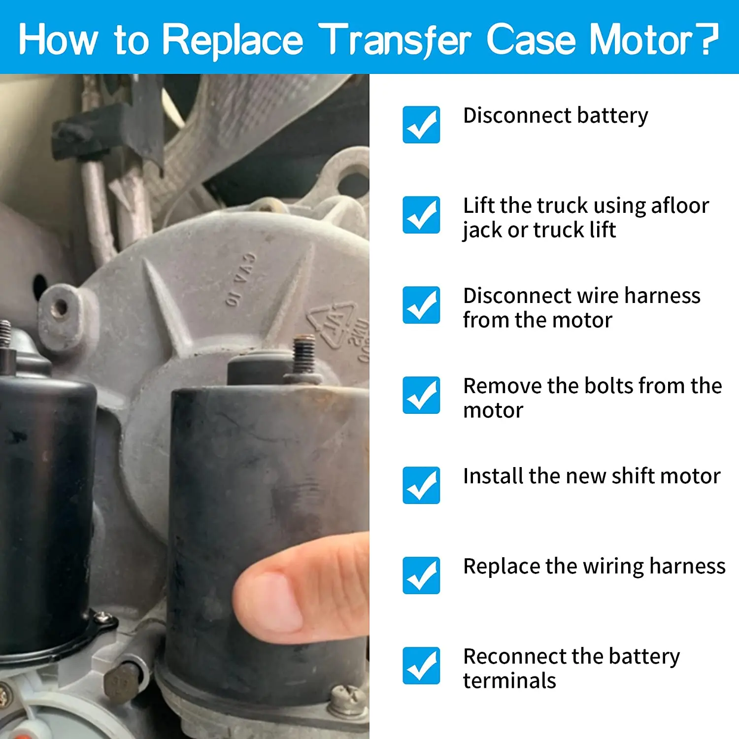 Dorman No. 600-802 Ford F-150 Transfer Case Motor For Select 96-04 Ford F-250 LincoIn Models 4.2L 4.6L  5.4L Engine YL1Z7G360AA