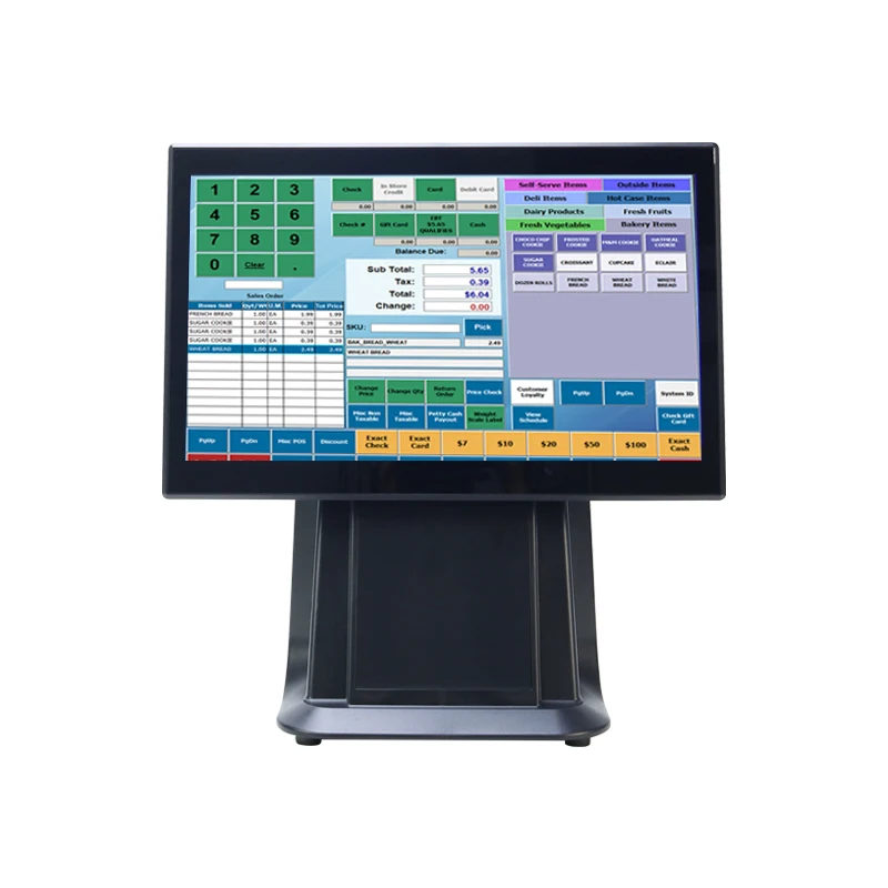 Restaurant Pos Machine Computer Single Screen 15.6inch POS Cash Register Machine