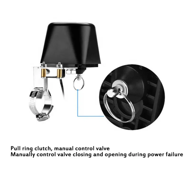 TUYA WiFi Smart Gas/Valve self defense Smart Home Automation Control Valve For Gas Via Smart Work With Alexa Google Assistant