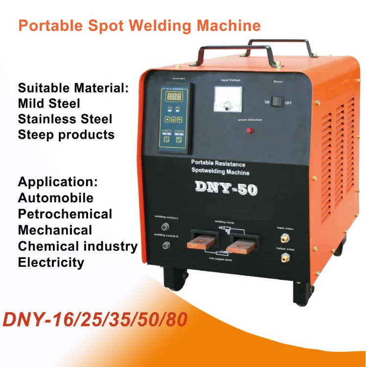 2.5+2.5mm Steel Plate Handheld Portable Spot Welding Machine DNY-100 Mobile Spot Welder DNY-50