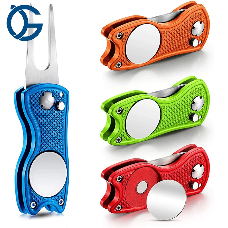 Golf Ball Marker Divot Tool Magnetic Hat Clip Magnetic Custom Logo Blank Metal Bulk Golf Divot Repair Tool Ball Marker
