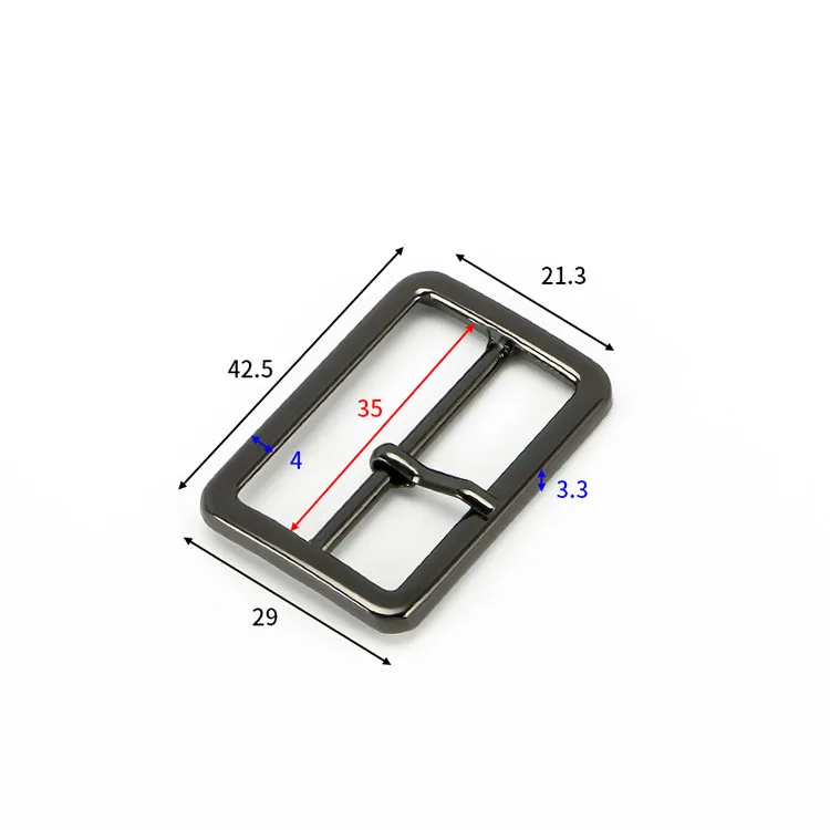 High Standard Quality Adjustable Slider belt buckle 20mm-45mm Metal Square Metal Pin Buckle For Bag